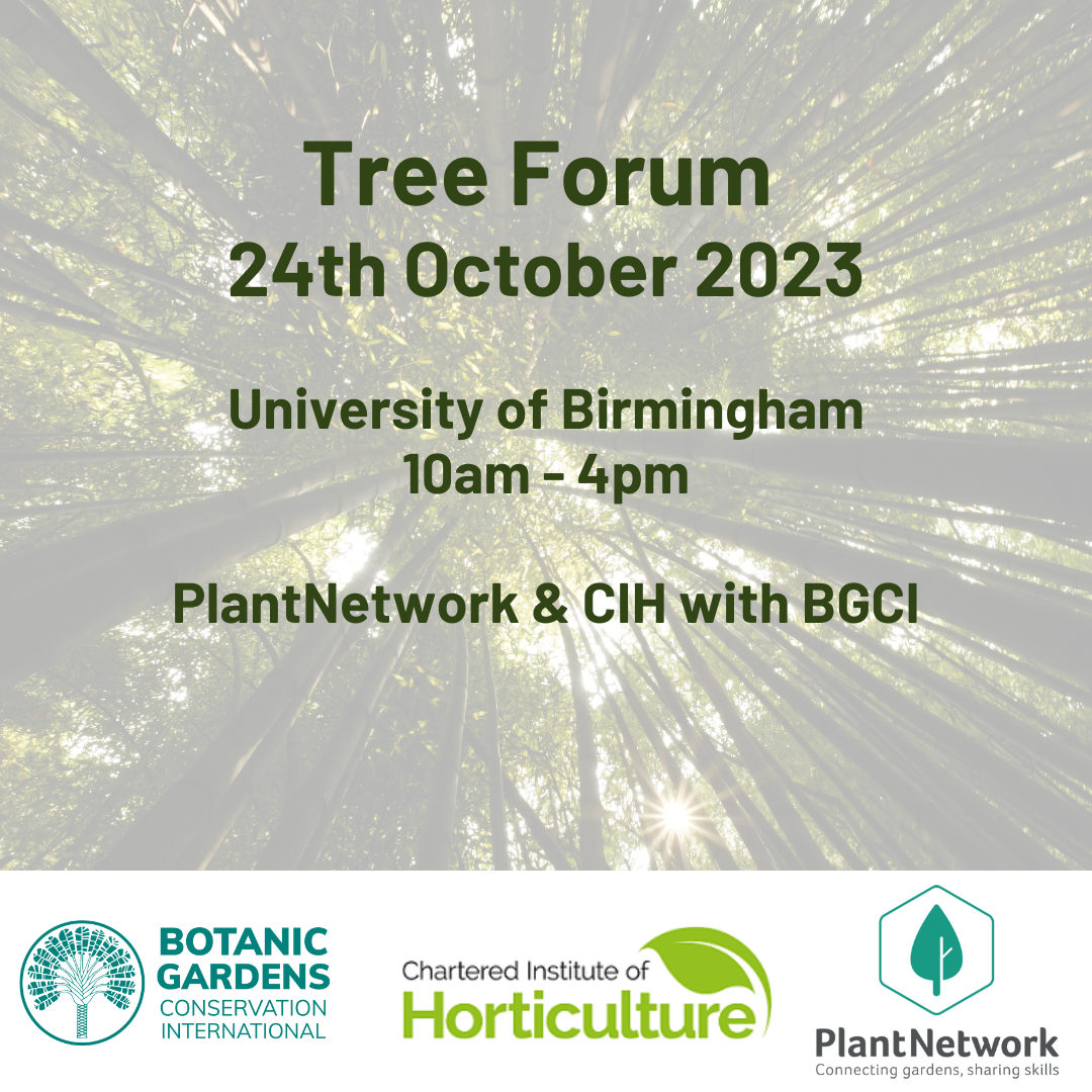 Tree Forum with PlantNetwork and BGCI Chartered Institute of